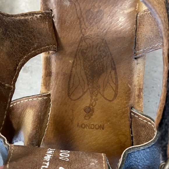 Fly London Womens Two Tone Leather Sandals Wedges Strappy Size 37/6-6.5 - Picture 6 of 7